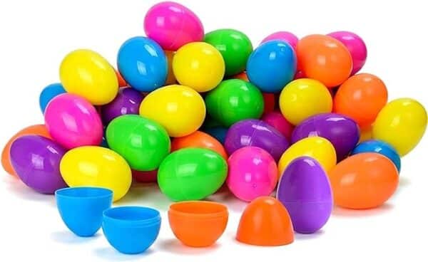 100 Œufs De Pâques En Plastique 6 Cm – Multicolores à Décorer – DIY Créatif Pour Enfants – Activités Manuelles Fêtes